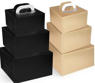 Scatola di carta decorativa personale con il nero d'imballaggio della scatola del cassetto della maniglia