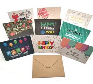 La busta della cartolina d'auguri della carta di buon compleanno mette riciclabile con stampa offset